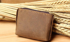 Mens Small CHange Wallet Pouch Leather With Key Card Holder Car Key Case for Men - imessengerbags