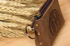 Mens Small CHange Wallet Pouch Leather With Key Card Holder Car Key Case for Men - imessengerbags