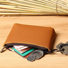 Mens Small CHange Wallet Pouch Leather With Key Card Holder Car Key Case for Men - imessengerbags