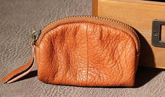 Mens Small Leather Change Wallet Pouch With Key Card Holder Car Key Case for Men - imessengerbags