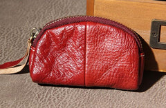 Mens Small Leather Change Wallet Pouch With Key Card Holder Car Key Case for Men - imessengerbags