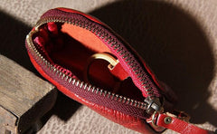 Mens Small Leather Change Wallet Pouch With Key Card Holder Car Key Case for Men - imessengerbags