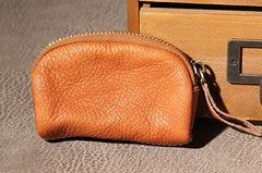 Mens Small Leather Change Wallet Pouch With Key Card Holder Car Key Case for Men - imessengerbags