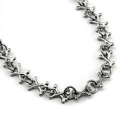 Badass Silver Cross Bones Punk Pants Chain Wallet Chain Biker Wallet Chain For Men - imessengerbags