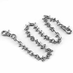 Badass Silver Cross Bones Punk Pants Chain Wallet Chain Biker Wallet Chain For Men - imessengerbags