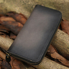 Zip Around Wallet Gray Mens Wallet With A Zip Leather Zip Wallet Mens Wallet With Zipper