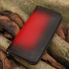 Zip Around Wallet Red Mens Wallet With A Zip Leather Zip Wallet Mens Wallet With Zipper