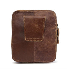 Vintage Brown Leather Men's Cell Phone Holster Belt Pouch Belt Bag For Men - imessengerbags