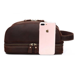 Cool Leather Mens Work Clutch Bag Wristlet Bag Clutch Handbag For Men - imessengerbags