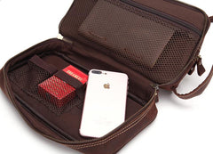 Cool Leather Mens Work Clutch Bag Wristlet Bag Clutch Handbag For Men - imessengerbags