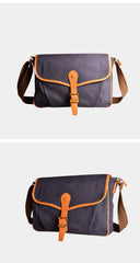 Casual Canvas Leather Mens Side Bag Side Bag Small Messenger Bags Casual Courier Bags for Men