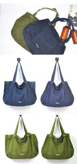 Navy Blue Canvas Mens Denim Bag Tote Bag Messenger Bag Army Green Denim Tote Shoulder Bag For Men and Women - imessengerbags
