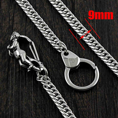 SOLID STAINLESS STEEL BIKER Cool WALLET CHAIN LONG PANTS CHAIN Jeans Chain Jean Chain FOR MEN - imessengerbags