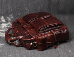 Black Oiled Leather Men's Professional Briefcase 13‘’ Laptop Handbag Business Bag For Men - imessengerbags