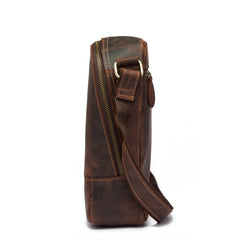 Cool Leather Men's Small Tablet Messenger Bag Small Side Bag Small Shoulder Bag For Men - imessengerbags