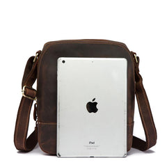 Cool Leather Men's Small Tablet Messenger Bag Small Side Bag Small Shoulder Bag For Men - imessengerbags