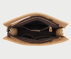 Brown Leather Men's File Bag Clutch Bag Side Bag Wristlet Bag For Men - imessengerbags
