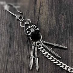 Badass Skull Ghost Mens STAINLESS STEEL Pants Chain Wallet Chain Biker wallet Chain For Men - imessengerbags