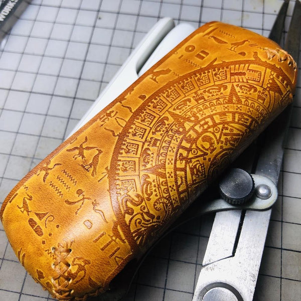 Handmade Tooled Leather Mens IQOS 3.0 Cigarette Case IQOS3.0 Holder for Men