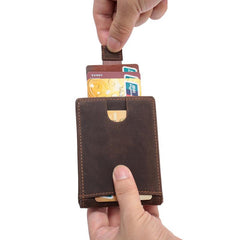 RFID Leather Slim Mens Small Wallet billfold Bifold Wallet Front Pocket Wallet for Men - imessengerbags