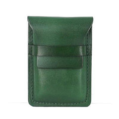 Badass Leather Mens Card Wallet Front Pocket Wallets Small Slim Wallet Change Wallet for Men - imessengerbags