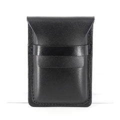 Badass Leather Mens Card Wallet Front Pocket Wallets Small Slim Wallet Change Wallet for Men - imessengerbags