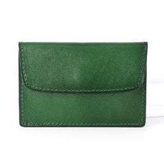 Leather Mens Card Wallet Front Pocket Wallet Small Slim Wallets Change Wallets for Men - imessengerbags