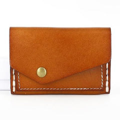 Leather Mens Card Wallet Front Pocket Wallet Small Slim Wallet Change Wallet for Men - imessengerbags
