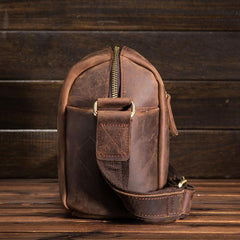 Cool Mens Leather Messenger Bag Crossbody Bag Travel Messenger Bags For Men