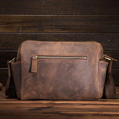 Cool Mens Leather Messenger Bag Crossbody Bag Travel Messenger Bags For Men
