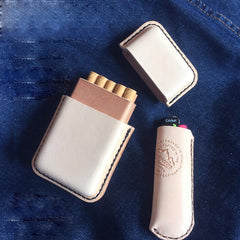 Leather Mens Cigarette Holder Case Vintage Custom Cigarette Cases for Men