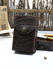 Cool Cigarette Holder Handmade Leather Mens Coffee Cigarette Holder Cases for Men