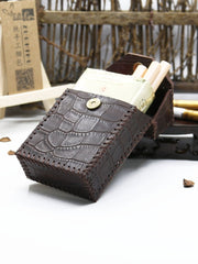 Cool Cigarette Holder Handmade Leather Mens Coffee Cigarette Holder Cases for Men