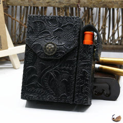 cigarette case with lighter Handmade Leather Cigarette Case with Lighter Holder for Men Cigarette Holder Case Of Cigarettes