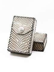 Cool Leather Cigarette Holder Mens Snake Skin Handmade Cigarette Holder Case for Men