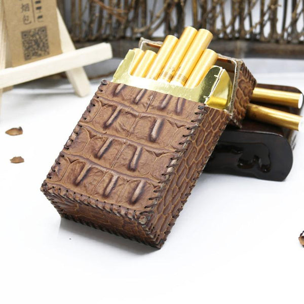 Cool Leather Cigarette Holder Handmade Mens Cigarette Holder Case for Men