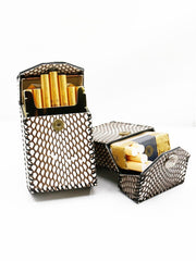 Cool Leather Cigarette Holder Mens Snake Skin Handmade Cigarette Holder Case for Men