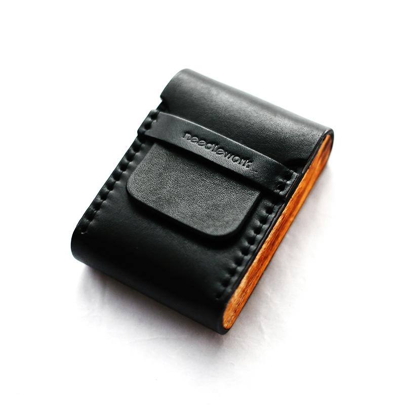 Cool Black Leather Mens Cigarette Case Wooden Custom Cigarette Holder for Men - imessengerbags