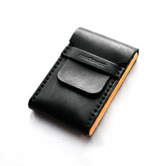 Cool Black Leather Mens Cigarette Case Wooden Custom Cigarette Holder for Men - imessengerbags