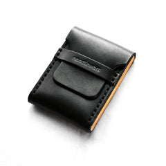 Cool Black Leather Mens Cigarette Case Wooden Custom Cigarette Holder for Men - imessengerbags
