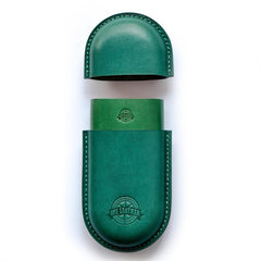 Cool Beige Leather Mens 2pcs Cigar Case Cool Custom Leather Cigar Case for Men - imessengerbags