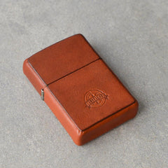 Cool Mens Green Leather Zippo Lighter Case Handmade Custom Zippo lighter Holder for Men - imessengerbags