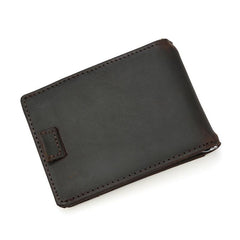 RFID Leather Slim Mens Small Wallet billfold Bifold Wallet Front Pocket Wallet for Men - imessengerbags