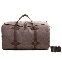 Mens Waxed Canvas Overnight Bag Canvas Weekender Bag Canvas Travel Bag for Men