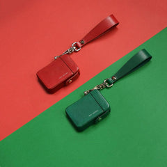 Cute Green Leather Womens 20pcs Cigarette Holder Case Wristlet Cigarette Case for Women