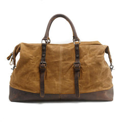Mens Waxed Large Canvas Weekender Bag Canvas Travel Bag Canvas Overnight Bag for Men - imessengerbags
