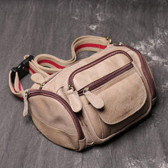 Vintage Brown LEATHER MENS Barrel FANNY PACK FOR MEN BUMBAG Vintage WAIST BAG for Men