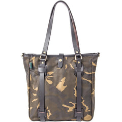 Waxed Canvas Mens Womens Handbag 14'' Tote Bag Camouflage Shoulder Bag Tote Purse For Men - imessengerbags