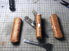 Handmade Leather Black Mens Kt&g Lil Mini Cigarette Case Kt&g Lil Mini Holder for Men