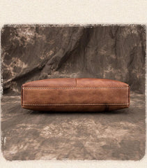 Brown  LEATHER MEN'S Small Side bag Square MESSENGER BAG Tan Square Courier Bag FOR MEN - imessengerbags